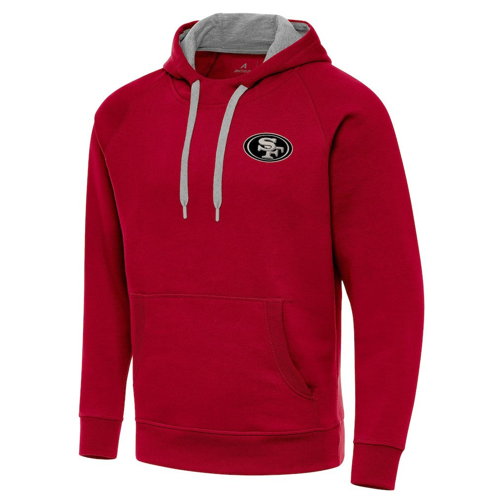 San Francisco 49ers  Antigua Brushed Carbon Victory Pullover Hoodie