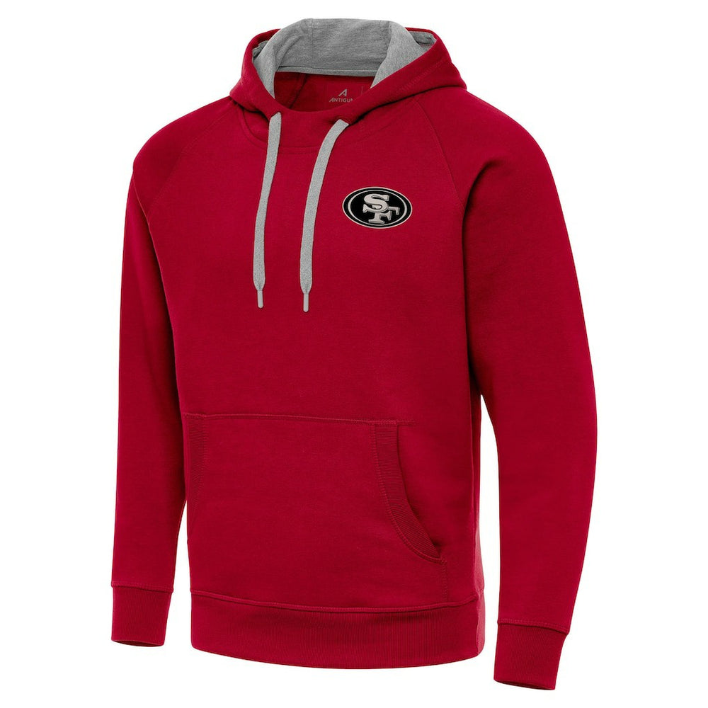 San Francisco 49ers  Antigua Brushed Carbon Victory Pullover Hoodie