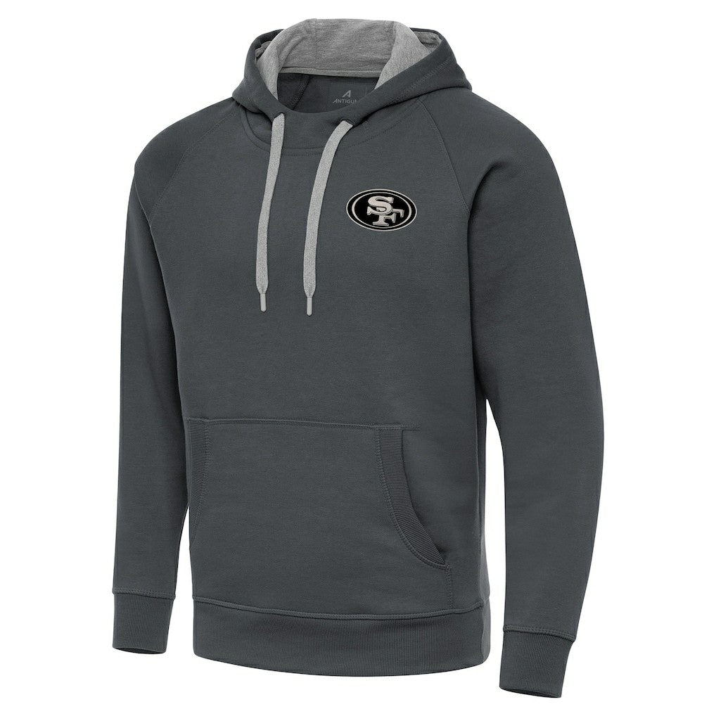 San Francisco 49ers  Antigua Brushed Carbon Victory Pullover Hoodie