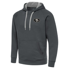 San Francisco 49ers  Antigua Brushed Carbon Victory Pullover Hoodie
