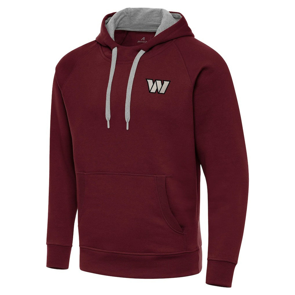 Washington Commanders  Antigua Brushed Carbon Victory Pullover Hoodie