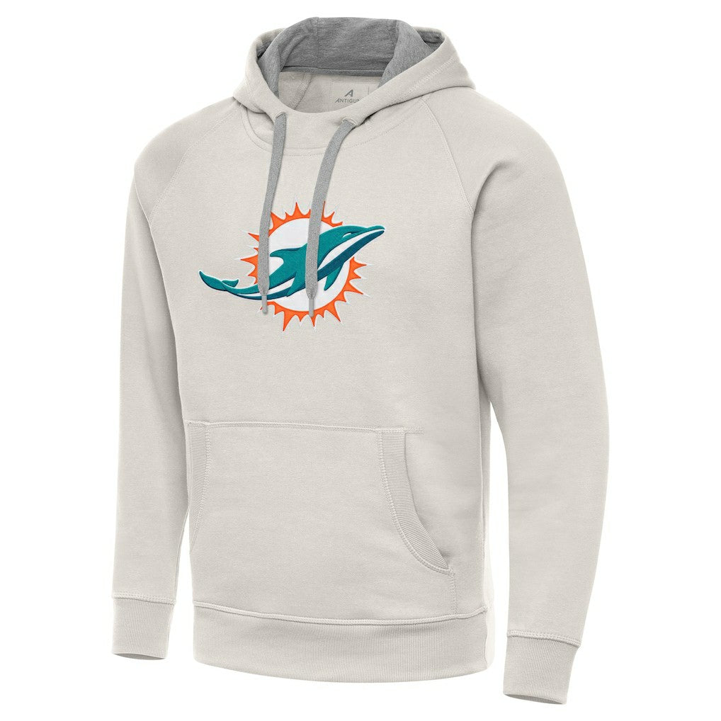 Miami Dolphins  Antigua Victory Raglan Pullover Hoodie