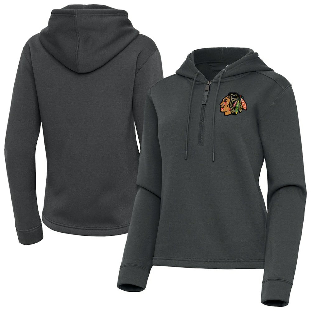Chicago Blackhawks Antigua Women's Contemporary Quarter-Zip Hoodie Discount