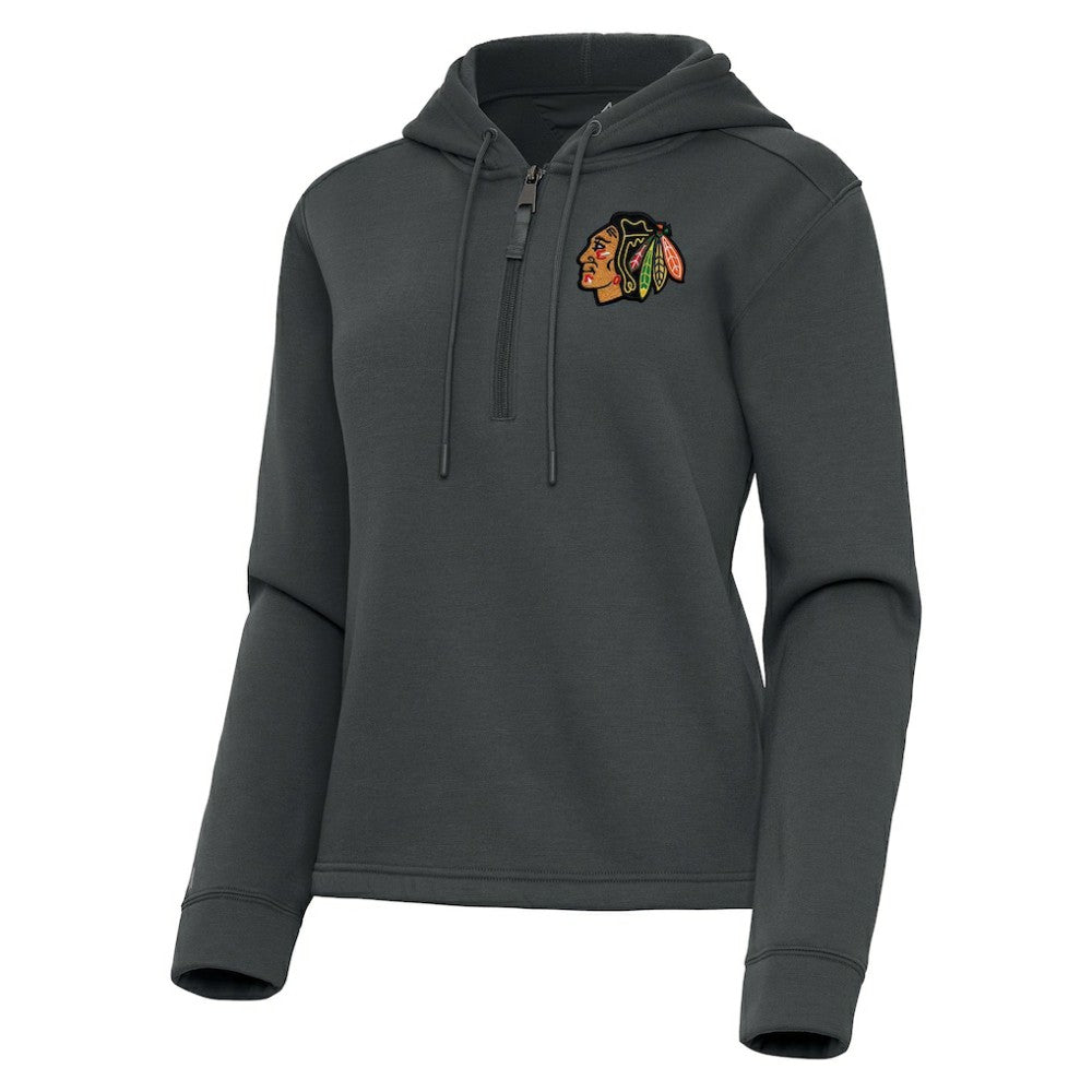 Chicago Blackhawks Antigua Women's Contemporary Quarter-Zip Hoodie Discount