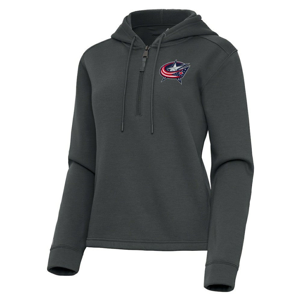 Columbus Blue Jackets Antigua Women's Contemporary Quarter-Zip Hoodie Outlet