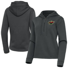 Minnesota Wild Antigua Women's Contemporary Quarter-Zip Hoodie Discount