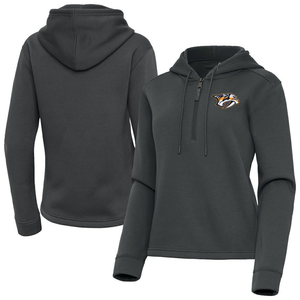 Nashville Predators Antigua Women's Contemporary Quarter-Zip Hoodie Outlet