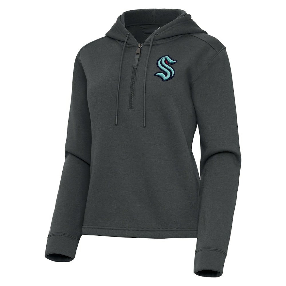 Seattle Kraken Antigua Women's Contemporary Quarter-Zip Hoodie On Sale