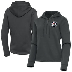 Winnipeg Jets Antigua Women's Contemporary Quarter-Zip Hoodie For Sale