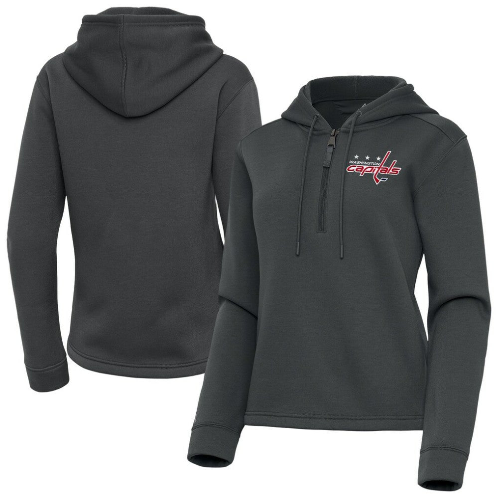 Washington Capitals Antigua Women's Contemporary Quarter-Zip Hoodie Discount