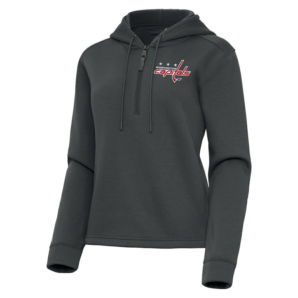 Washington Capitals Antigua Women's Contemporary Quarter-Zip Hoodie Discount