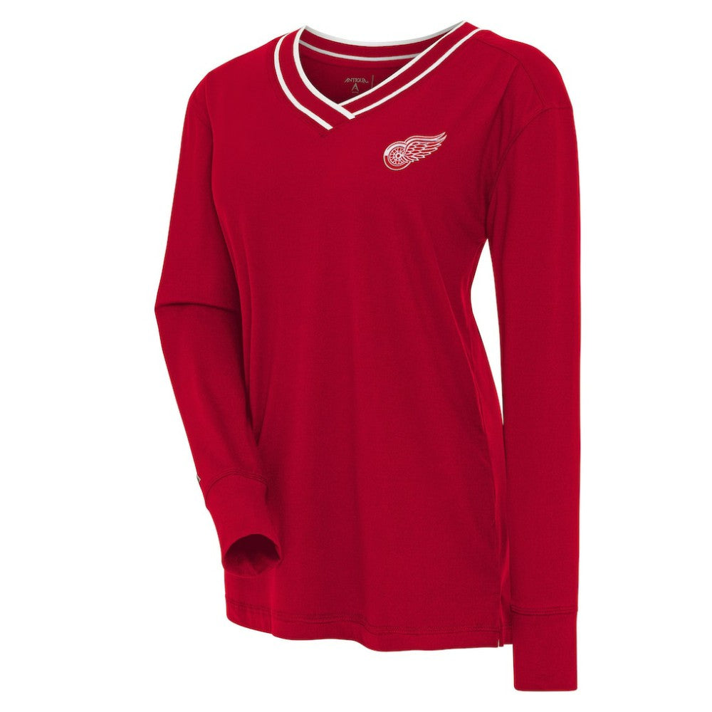 Detroit Red Wings Antigua Women's Symbolic V-Neck Long Sleeve T-Shirt Discount