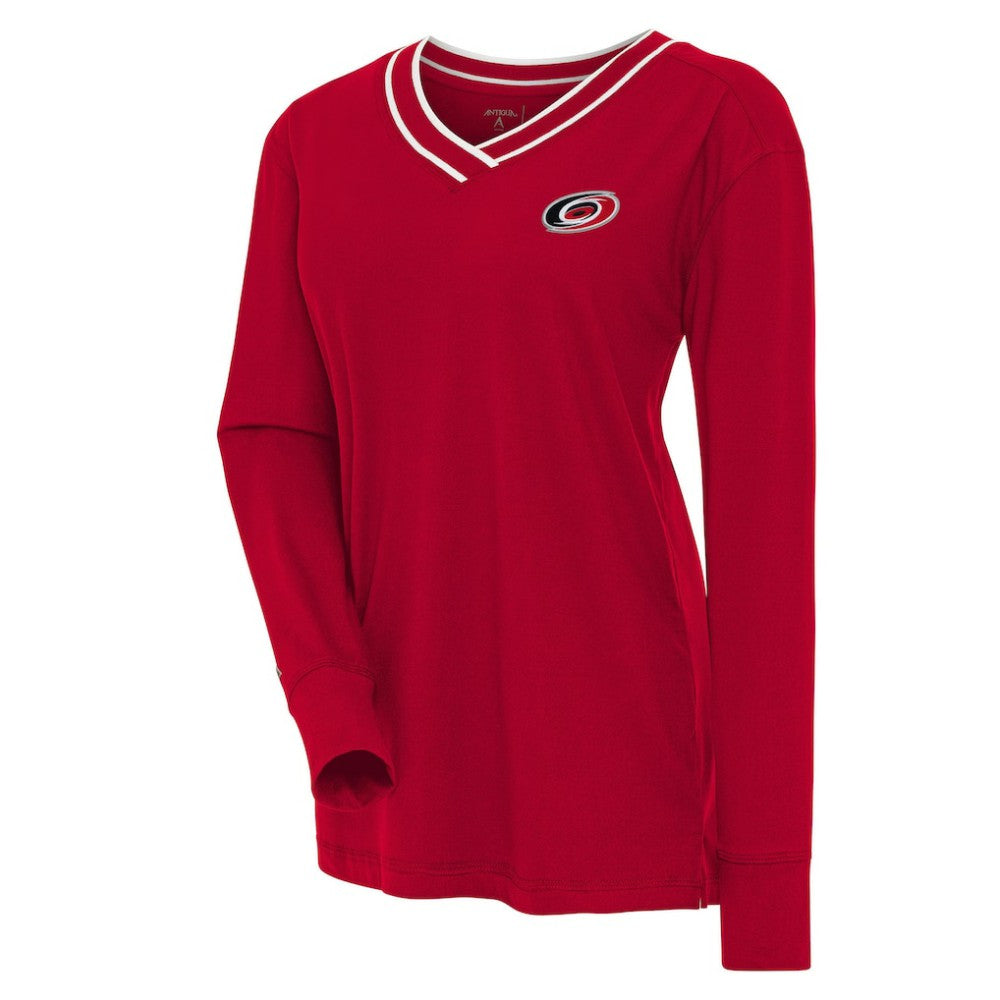 Carolina Hurricanes Antigua Women's Symbolic V-Neck Long Sleeve T-Shirt Discount