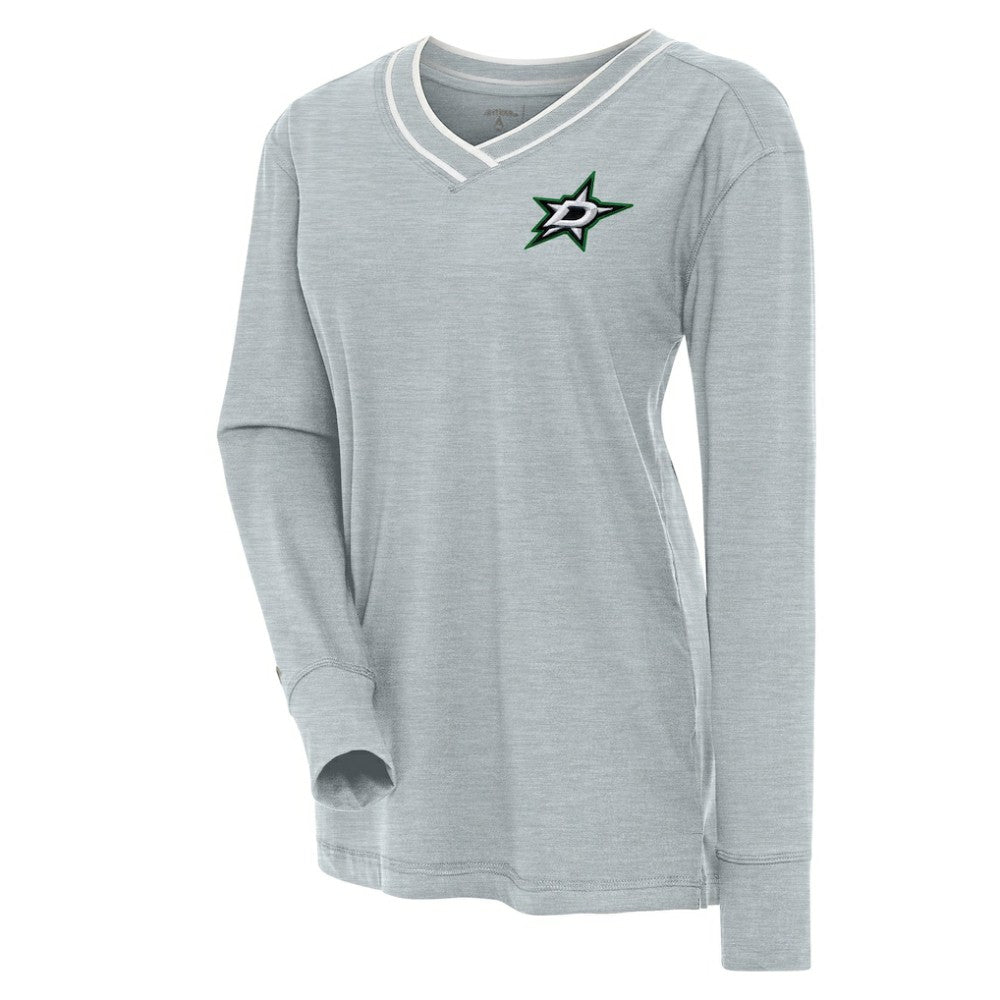 Dallas Stars Antigua Women's Symbolic V-Neck Long Sleeve T-Shirt On Sale