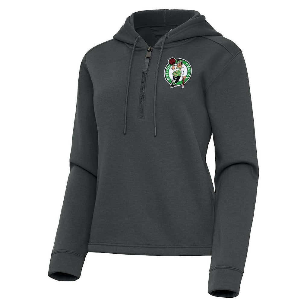 Boston Celtics Antigua Women's Contemporary Quarter-Zip Hoodie Online