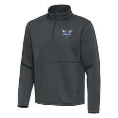 Charlotte Hornets Antigua Twist Quarter-Zip Pullover Top - Pewter on sale Discount