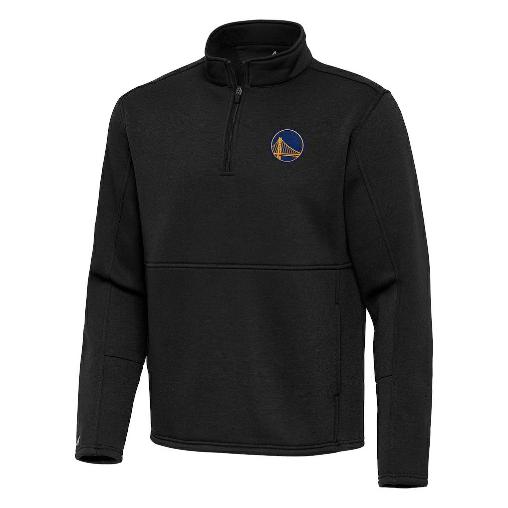 Golden State Warriors Antigua Twist Quarter-Zip Pullover Top - Black for sale Online