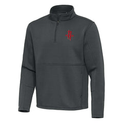 Houston Rockets Antigua Twist Quarter-Zip Pullover Top - Pewter shop On Sale