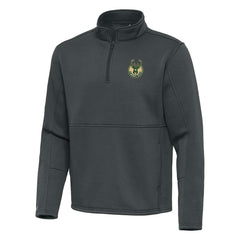 Milwaukee Bucks Antigua Twist Quarter-Zip Pullover Top - Pewter for sale Online