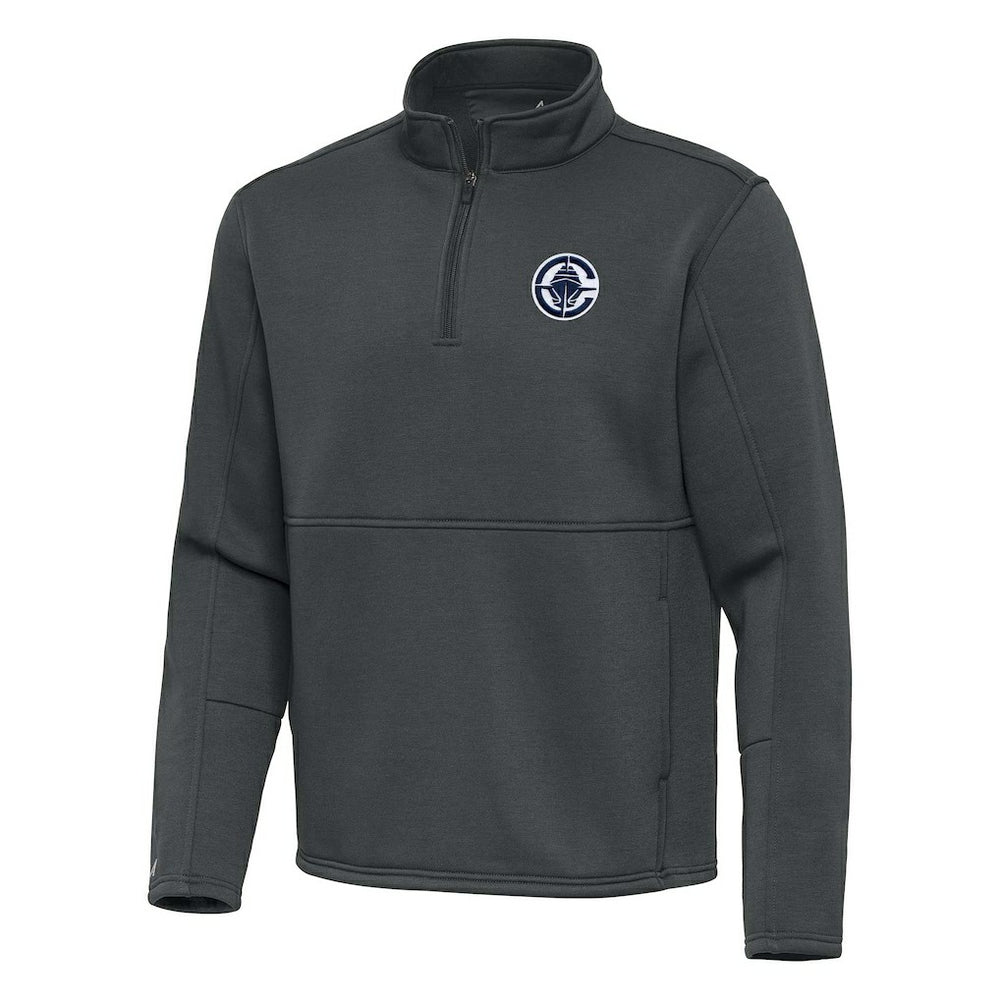 LA Clippers Antigua Twist Quarter-Zip Pullover Top - Pewter outlet Outlet