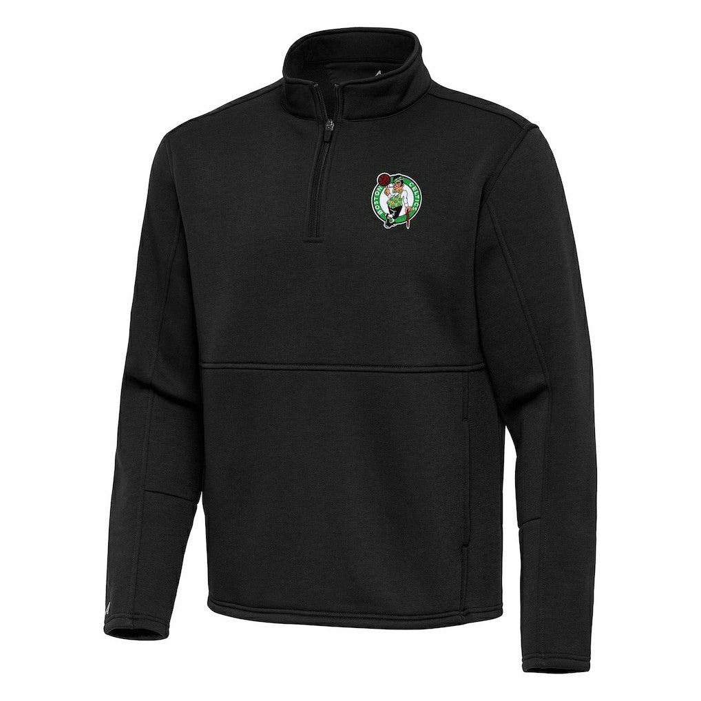Boston Celtics Antigua Twist Quarter-Zip Pullover Top - Black online Outlet