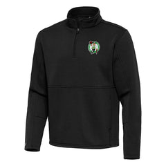 Boston Celtics Antigua Twist Quarter-Zip Pullover Top - Black online Outlet