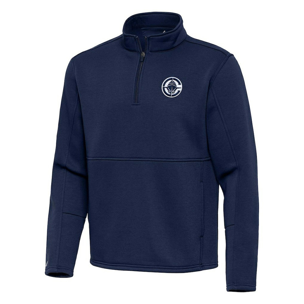 LA Clippers Antigua Twist Quarter-Zip Pullover Top - Navy on sale Discount