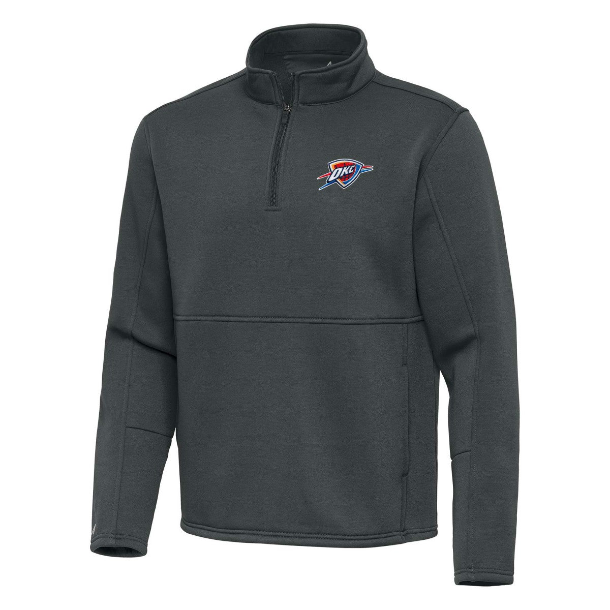 Oklahoma City Thunder Antigua Twist Quarter-Zip Pullover Top - Pewter shop For Sale