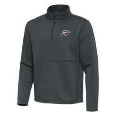 Oklahoma City Thunder Antigua Twist Quarter-Zip Pullover Top - Pewter shop For Sale