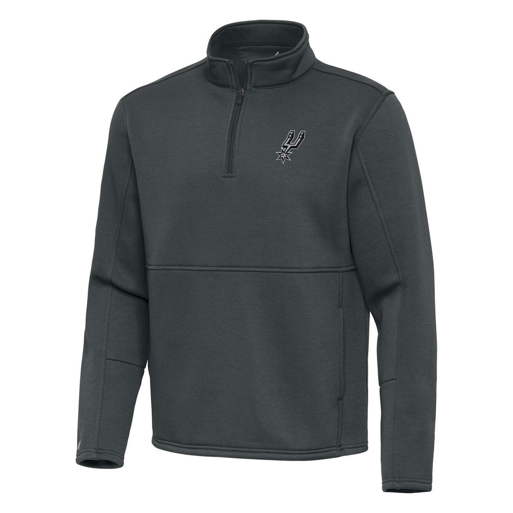 San Antonio Spurs Antigua Twist Quarter-Zip Pullover Top - Pewter discount New