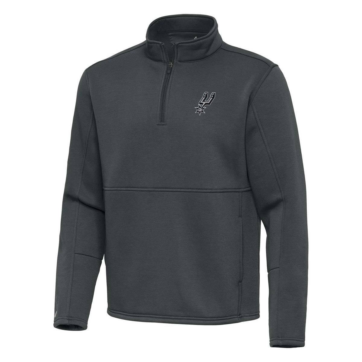 San Antonio Spurs Antigua Twist Quarter-Zip Pullover Top - Pewter discount New