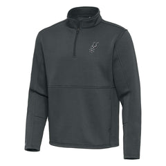 San Antonio Spurs Antigua Twist Quarter-Zip Pullover Top - Pewter discount New