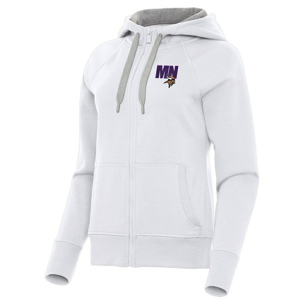 Minnesota Vikings  Antigua Women's Victory Full-Zip Hoodie
