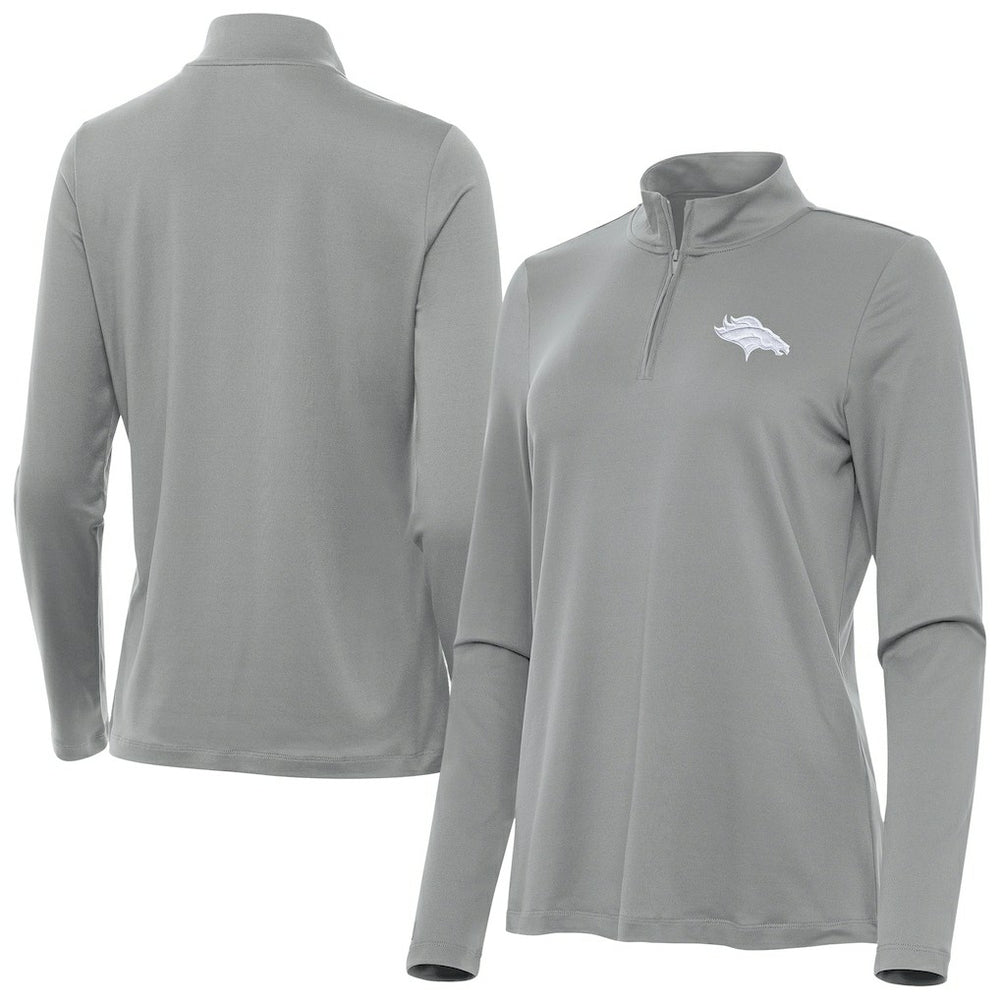 Denver Broncos  Antigua Women's Reprocess Quarter-Zip Top