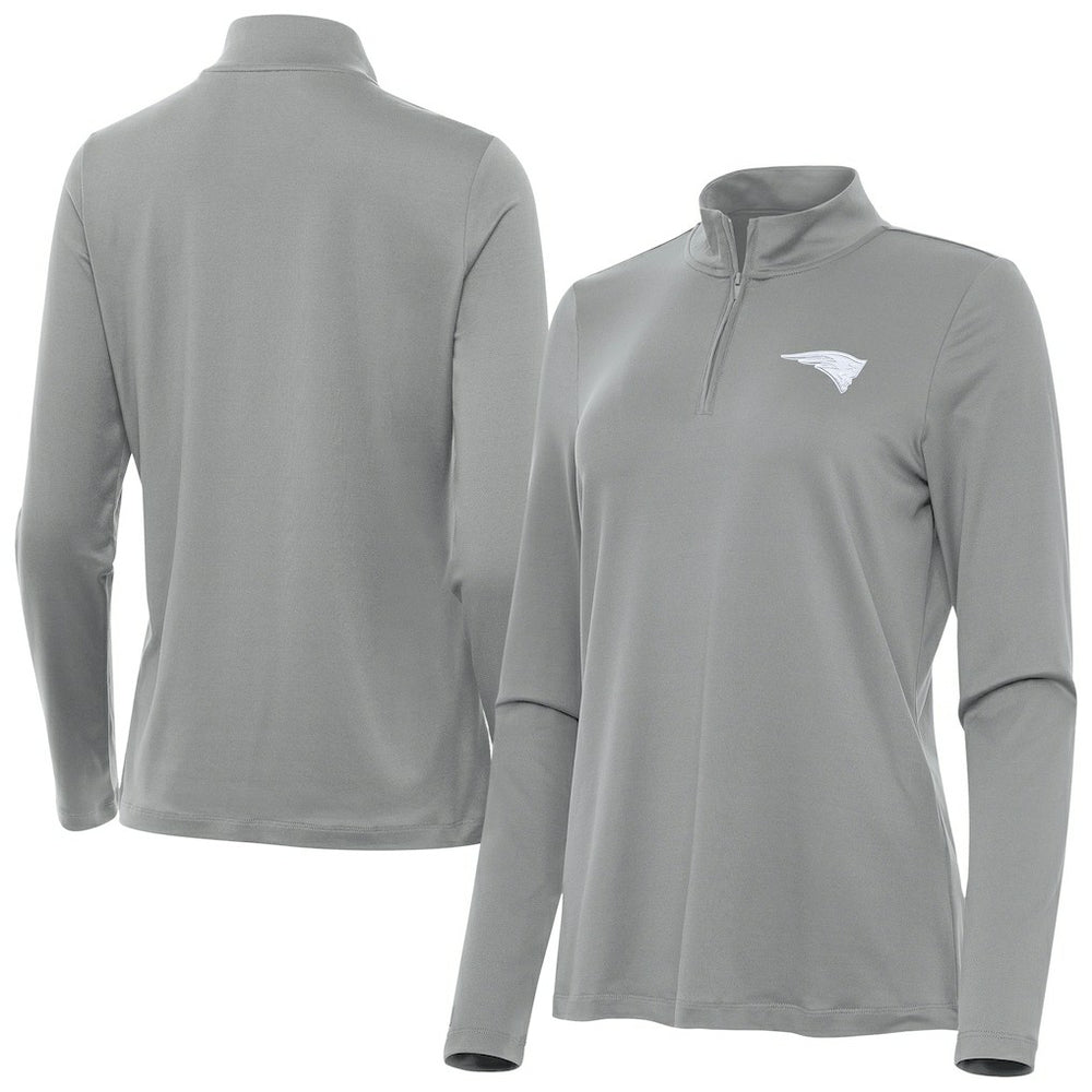 New England Patriots  Antigua Women's Reprocess Quarter-Zip Top