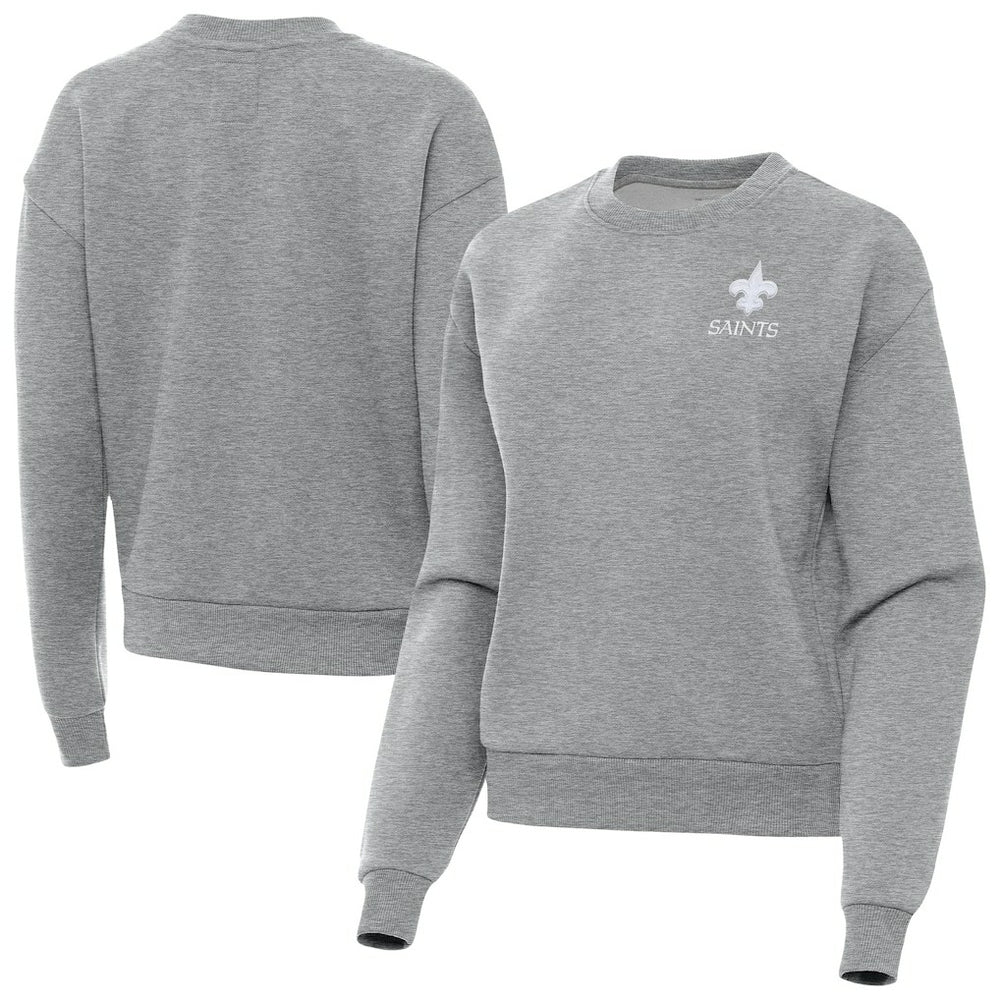 New Orleans Saints  Antigua Women's Victory Crew Pullover Sweatshirt