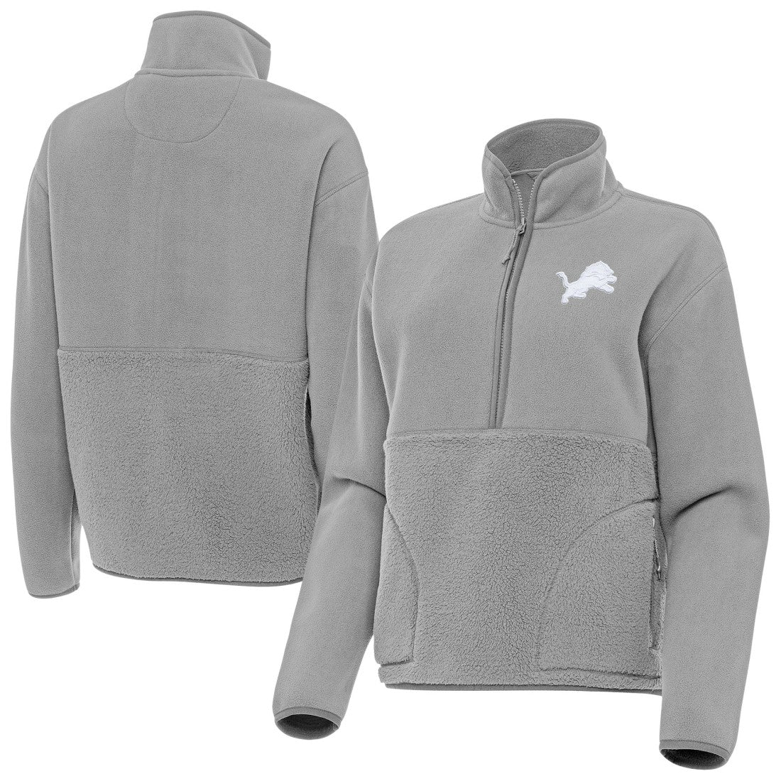 Detroit Lions  Antigua Women's Figure Half-Zip Sweatshirt