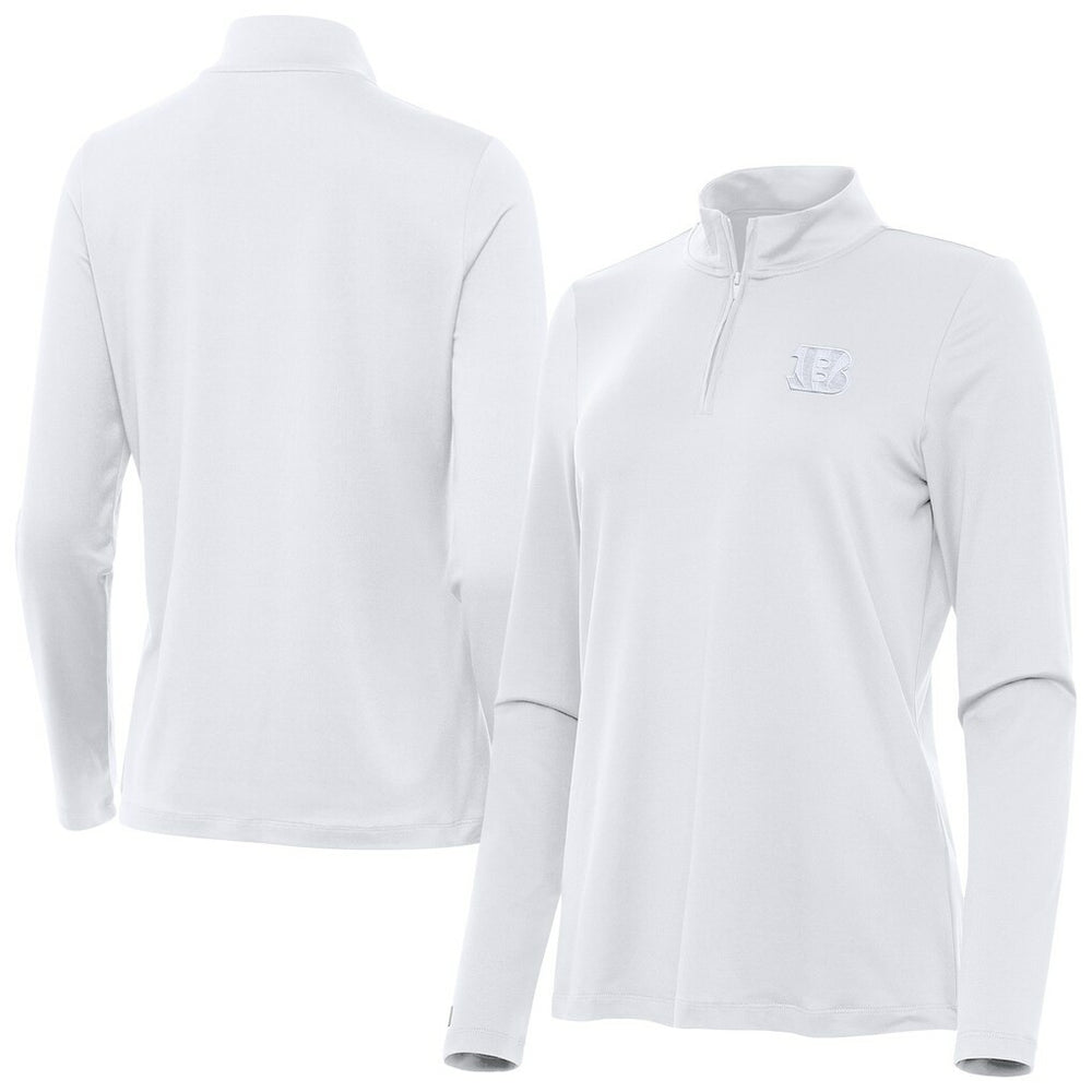 Cincinnati Bengals  Antigua Women's Reprocess Quarter-Zip Top