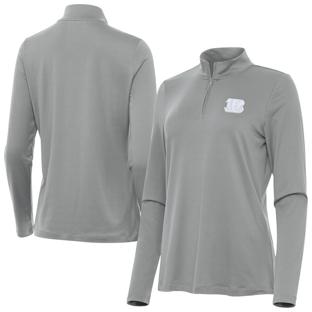 Cincinnati Bengals  Antigua Women's Reprocess Quarter-Zip Top