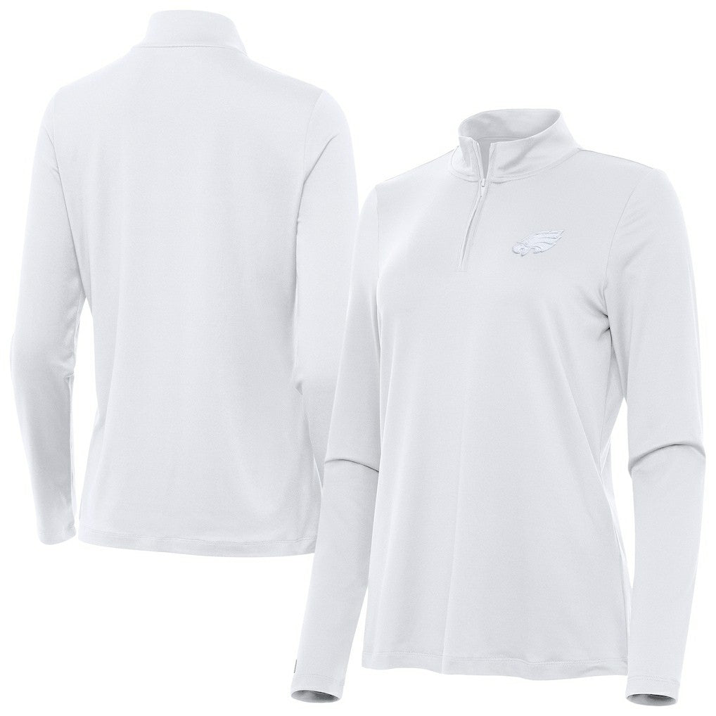 Philadelphia Eagles  Antigua Women's Reprocess Quarter-Zip Top