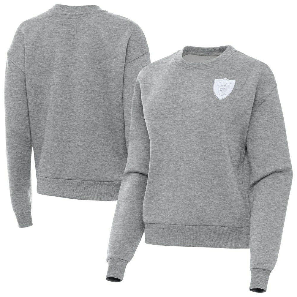 Las Vegas Raiders  Antigua Women's Victory Crew Pullover Sweatshirt