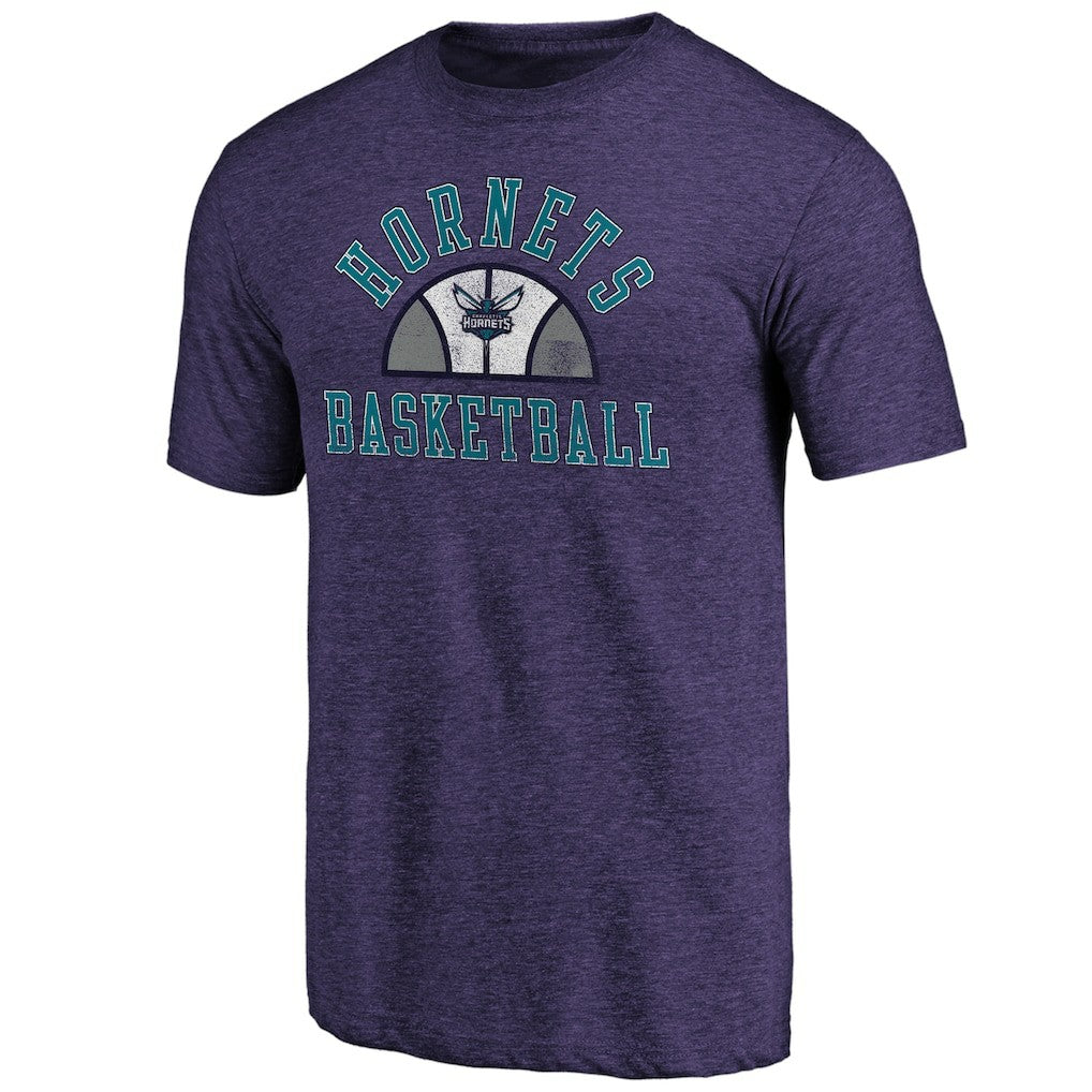 Charlotte Hornets Purple Half Classic Tri-Blend T-Shirt for sale New
