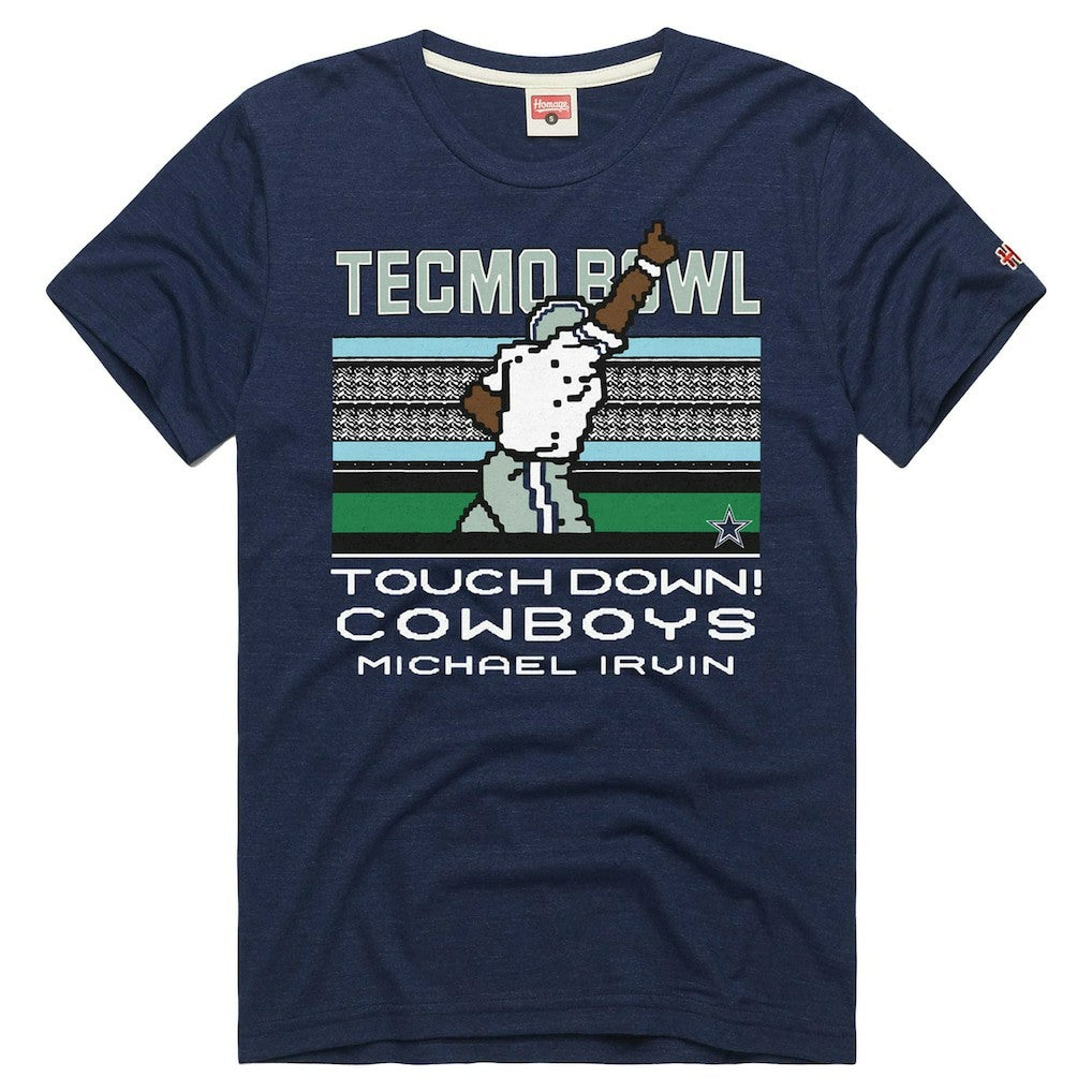 Dallas Cowboys  Michael Irvin  Homage Unisex Tecmo Bowl Retired Player Graphic Tri-Blend T-Shirt