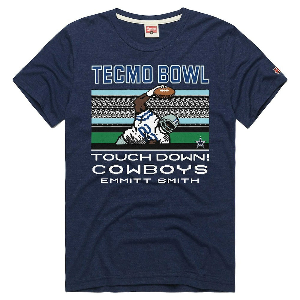 Dallas Cowboys  Emmitt Smith  Homage Unisex Tecmo Bowl Retired Player Graphic Tri-Blend T-Shirt
