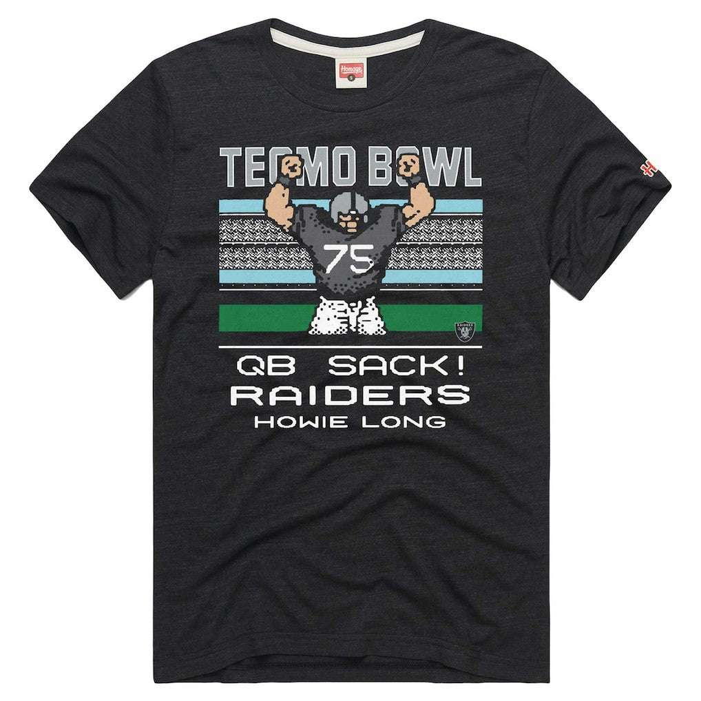 Las Vegas Raiders  Howie Long  Homage Unisex Tecmo Bowl Retired Player Graphic Tri-Blend T-Shirt