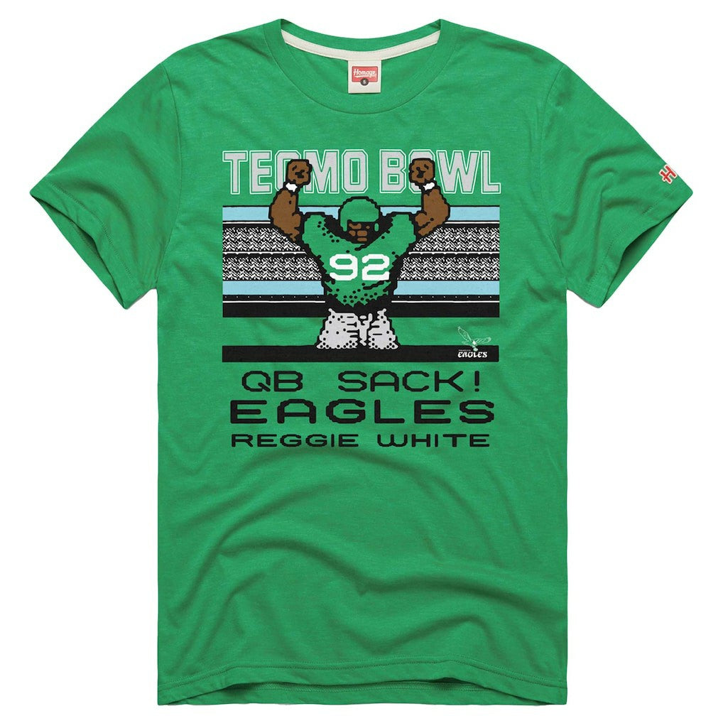 Philadelphia Eagles  Reggie White  Homage Unisex Tecmo Bowl Retired Player Graphic Tri-Blend T-Shirt