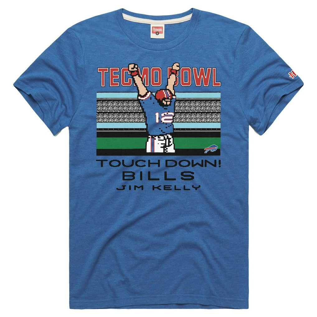 Buffalo Bills  Jim Kelly  Homage Unisex Tecmo Bowl Retired Player Graphic Tri-Blend T-Shirt