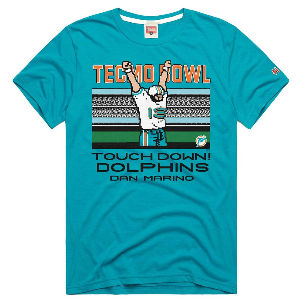 Miami Dolphins  Dan Marino  Homage Unisex Tecmo Bowl Retired Player Graphic Tri-Blend T-Shirt