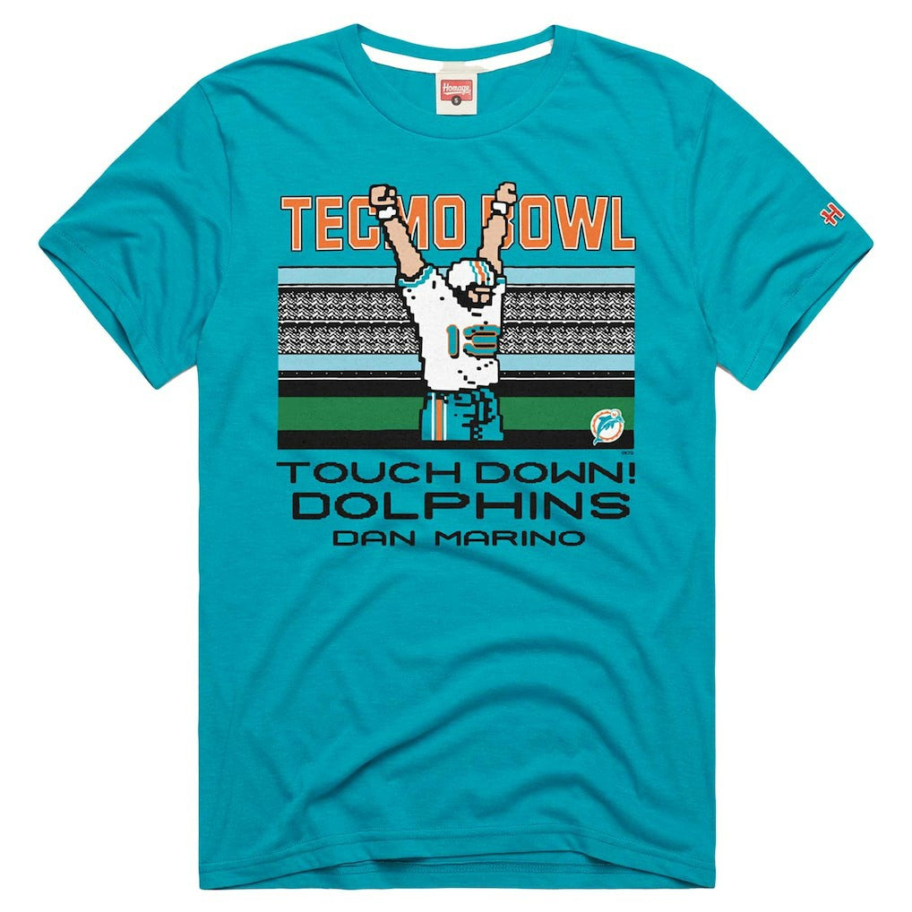 Miami Dolphins  Dan Marino  Homage Unisex Tecmo Bowl Retired Player Graphic Tri-Blend T-Shirt