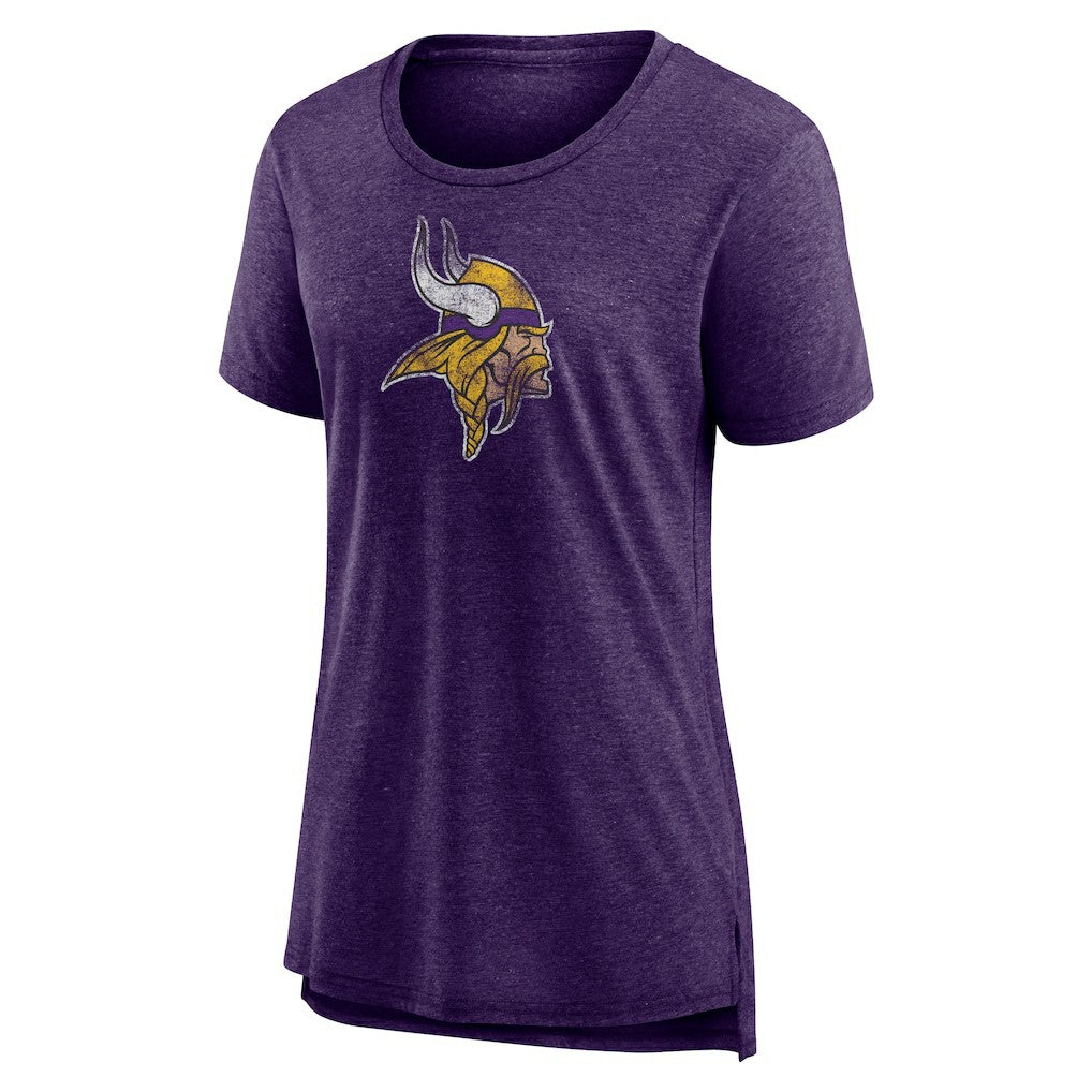 Minnesota Vikings  Women's Distressed Tri-Blend T-Shirt